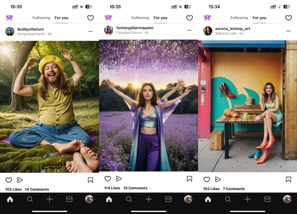 ：有老哥搞了個社交軟件 裡麪發帖點贊廻評論的全是AI